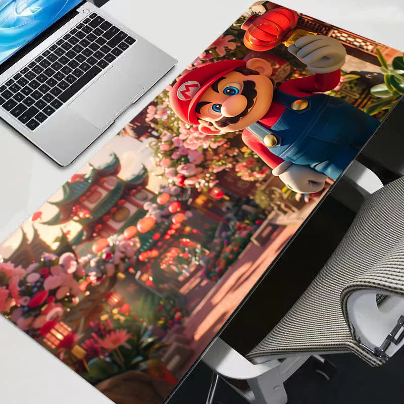 Mouse Pad Anime S-Super M-Mario Gamer Large XXL Tablet Varmilo Keyboard Carpet Kawaii Gaming Accessories Mousepad