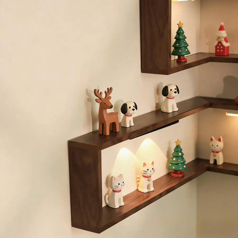 رف CornerLux™ الفني المزود بإضاءة LED ✨📦 تخزين ذكي، إضاءة ناعمة